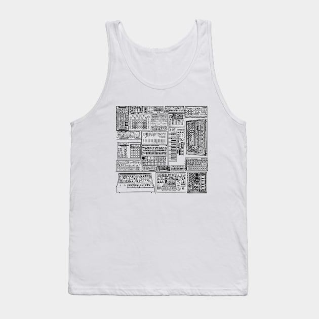 Synthesizer and Drum machine Square collection Tank Top by Mewzeek_T